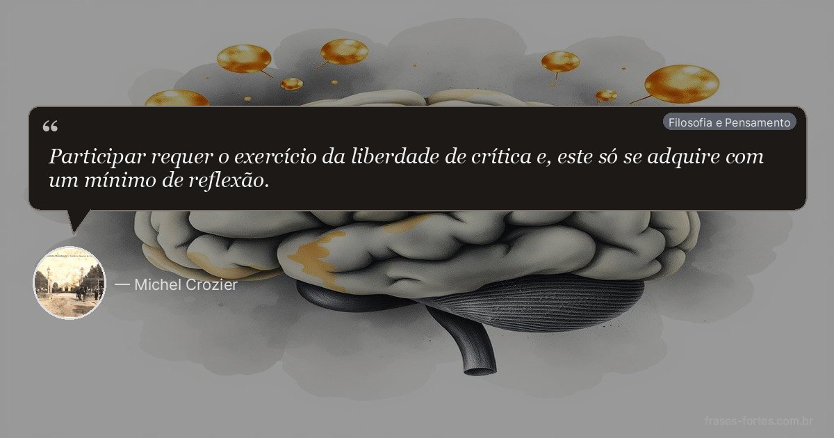Frase de Michel Crozier