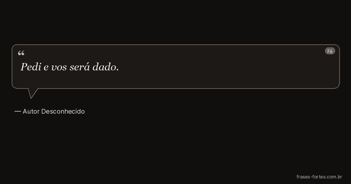 Frase de Autor Desconhecido