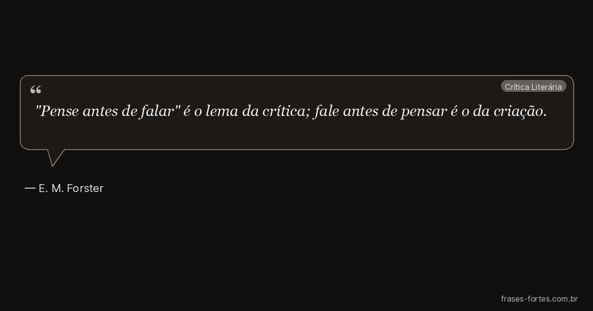 Frase de E. M. Forster