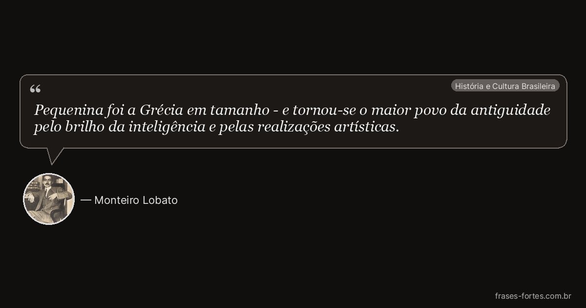 Frase de Monteiro Lobato