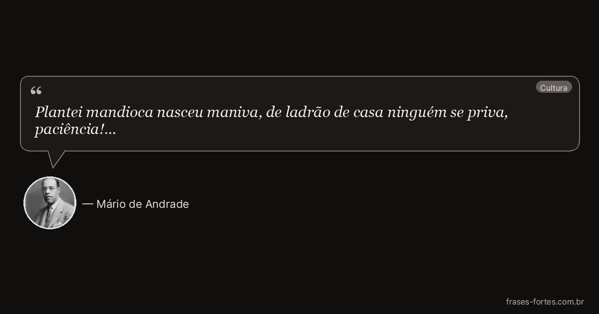Frase de Mário de Andrade