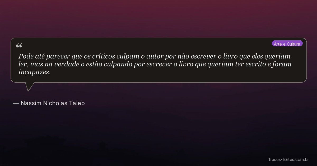 Frase de Nassim Nicholas Taleb