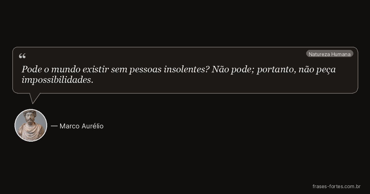 Frase de Marco Aurélio