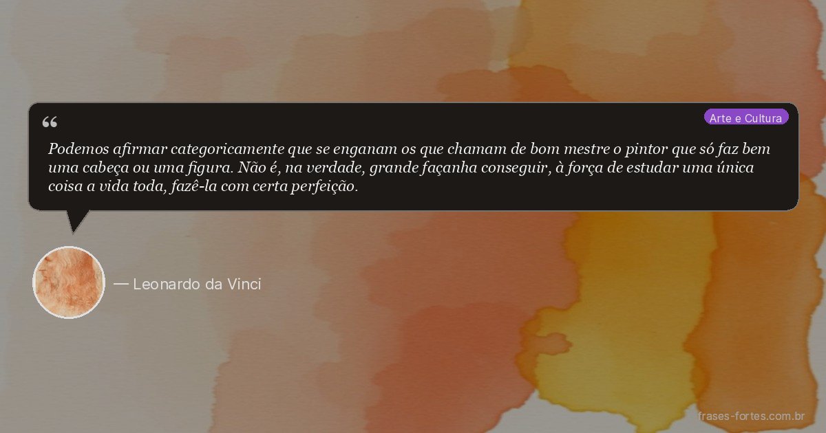 Frase de Leonardo da Vinci