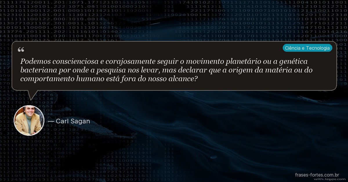 Frase de Carl Sagan