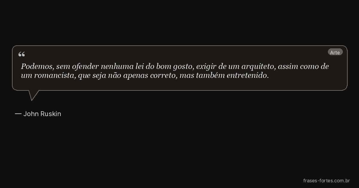 Frase de John Ruskin