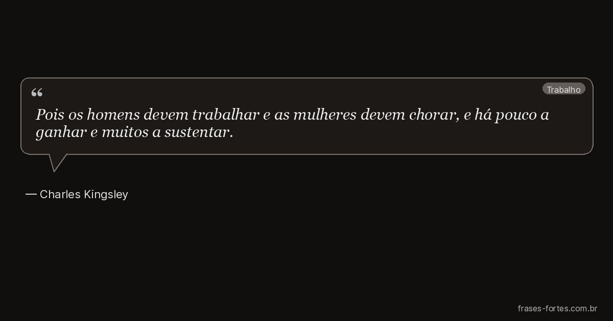 Frase de Charles Kingsley