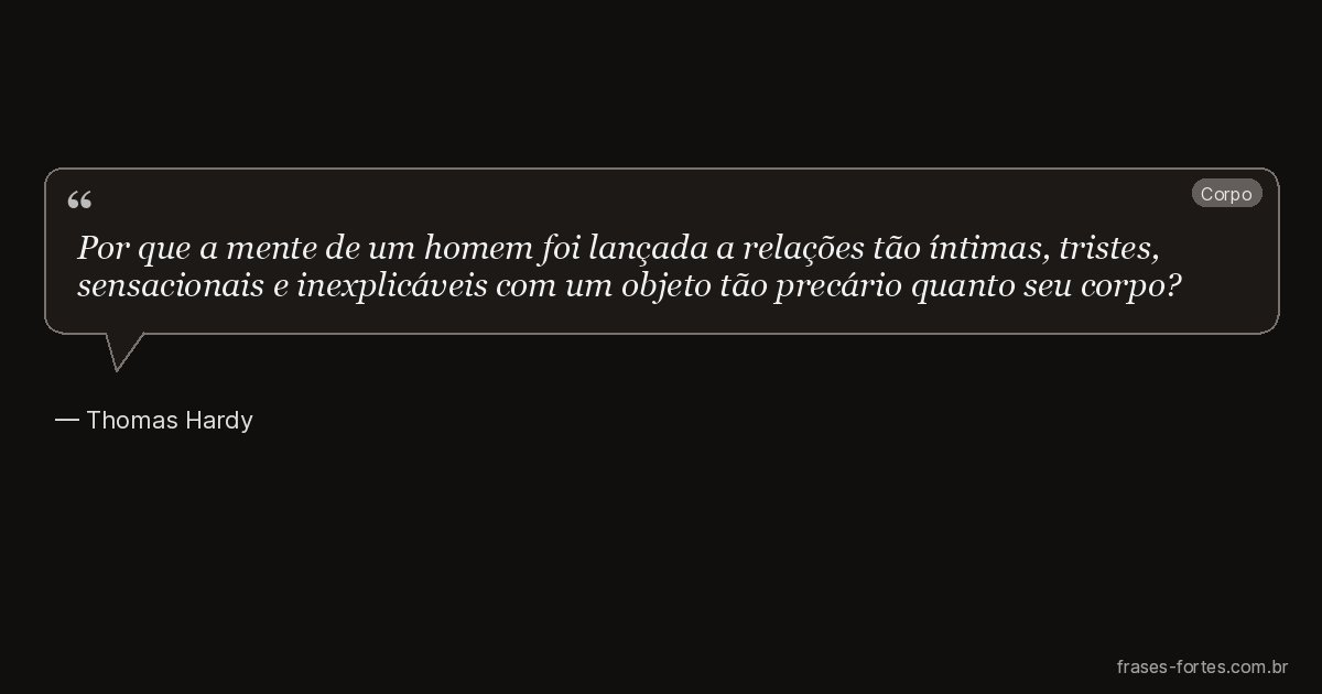 Frase de Thomas Hardy