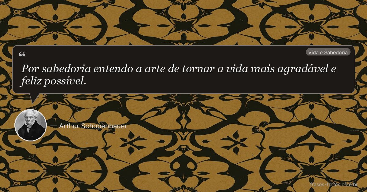 Frase de Arthur Schopenhauer