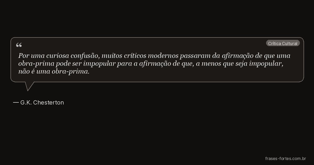 Frase de G.K. Chesterton