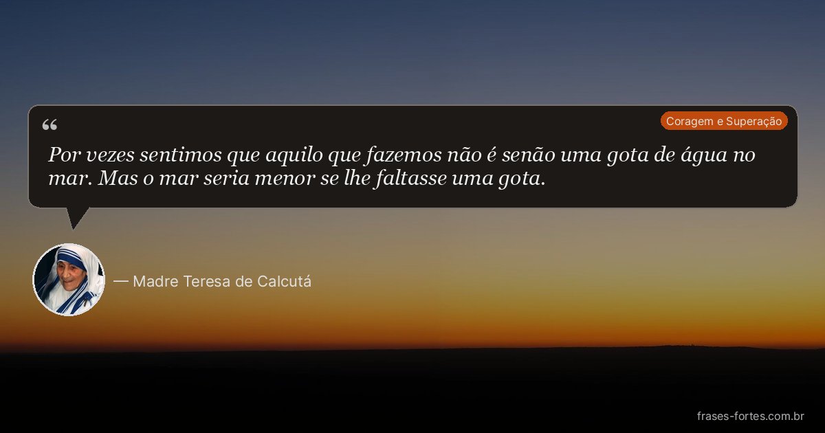 Frase de Madre Teresa de Calcutá