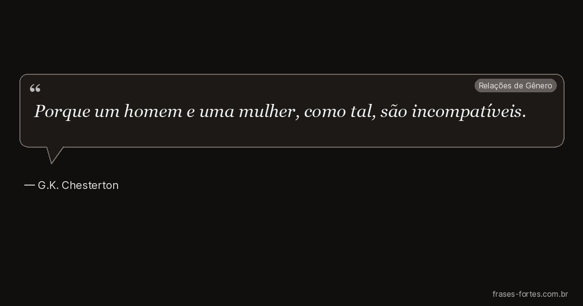 Frase de G.K. Chesterton