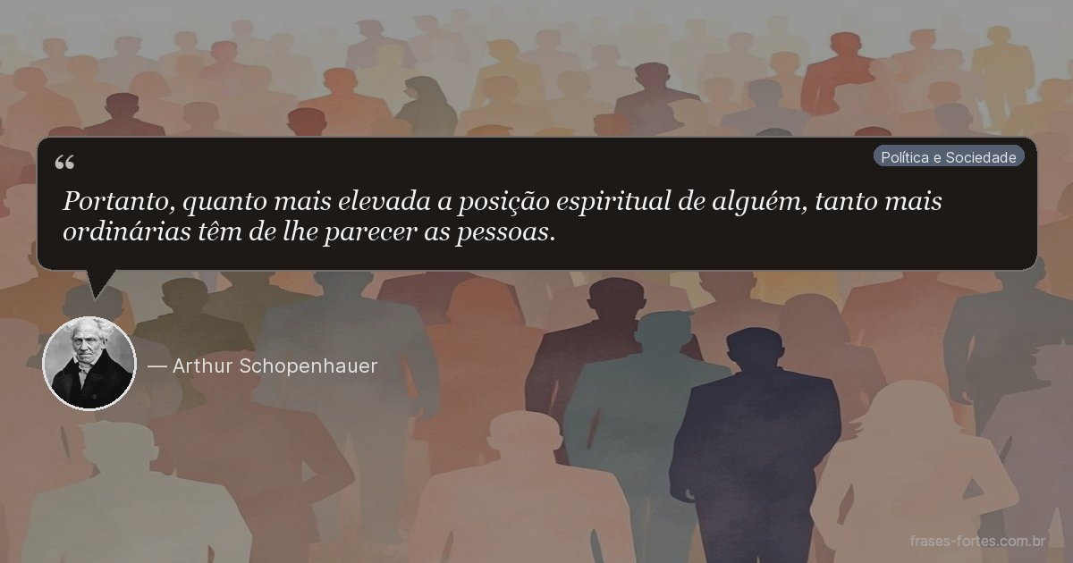 Frase de Arthur Schopenhauer