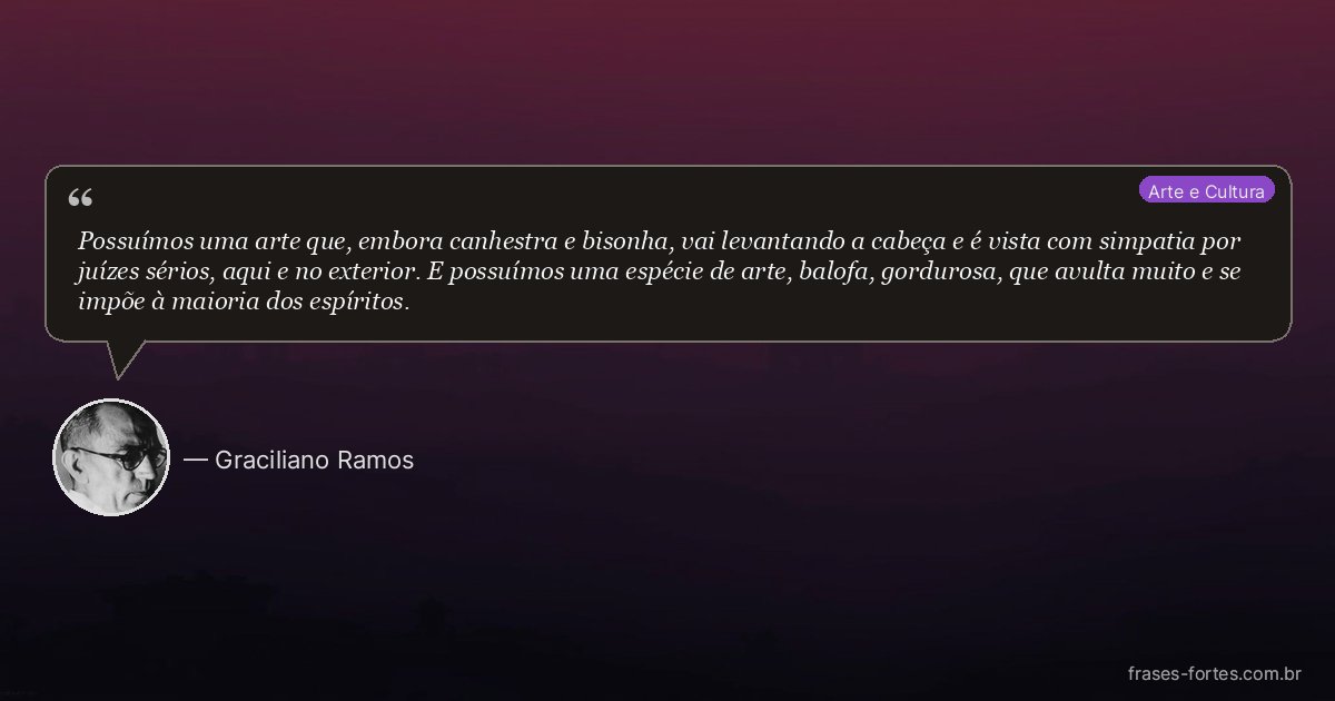 Frase de Graciliano Ramos