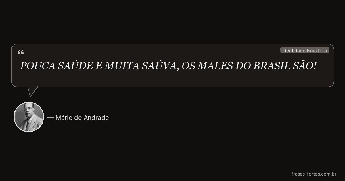 Frase de Mário de Andrade