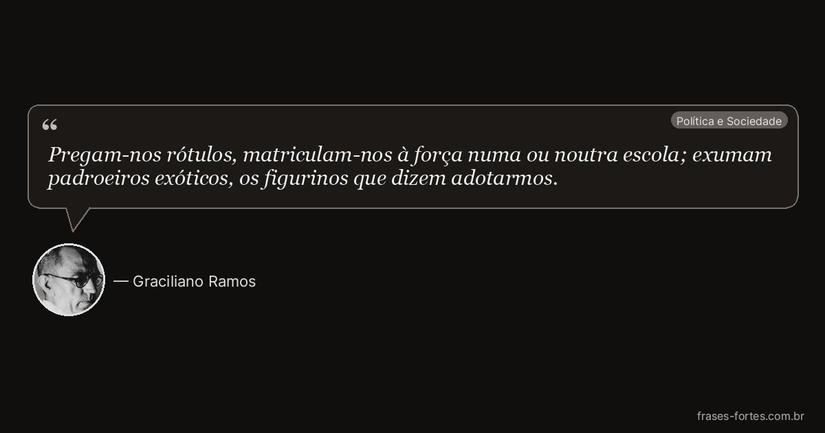 Frase de Graciliano Ramos