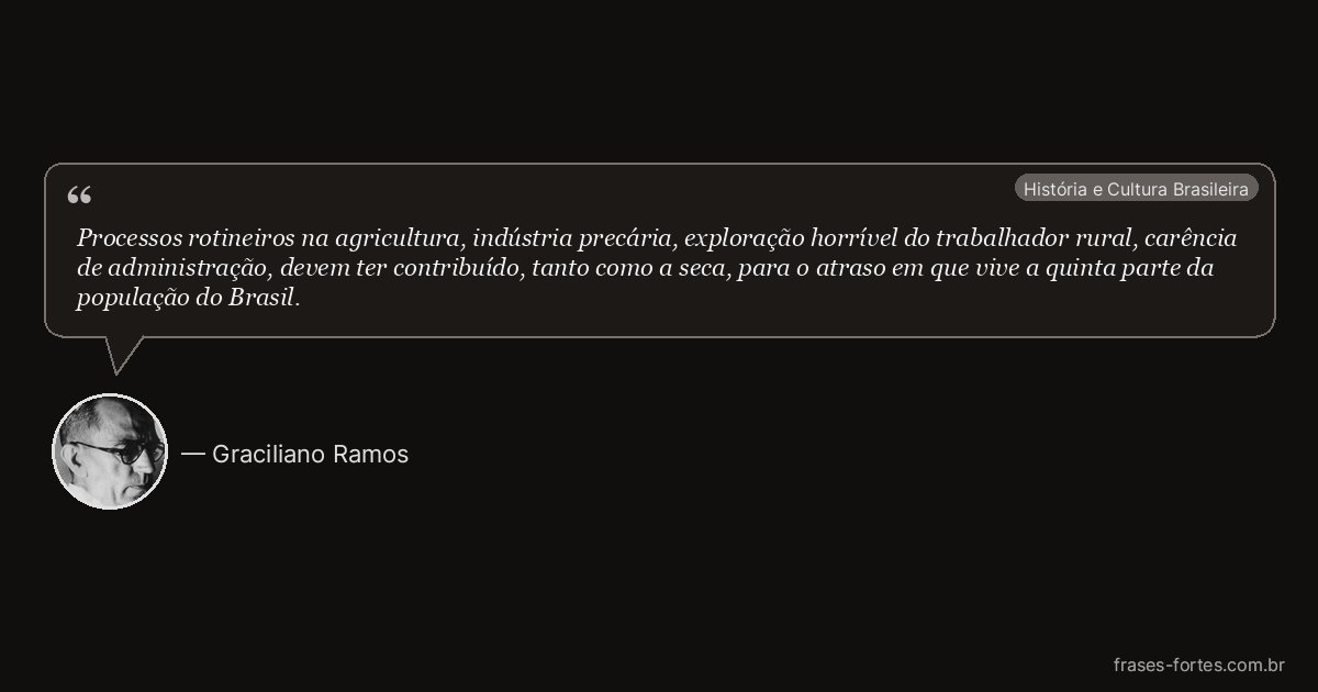 Frase de Graciliano Ramos