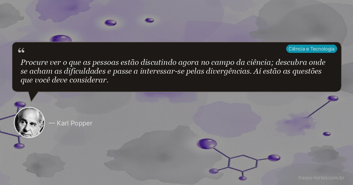 Frase de Karl Popper