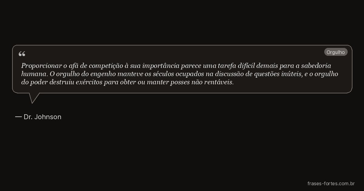 Frase de Dr. Johnson