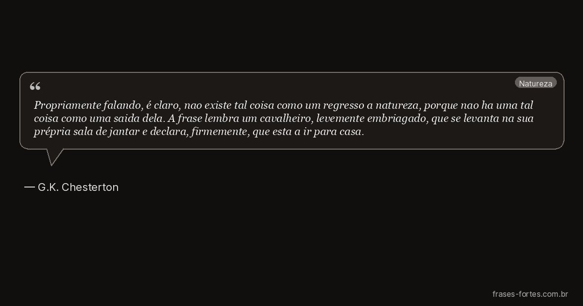 Frase de G.K. Chesterton