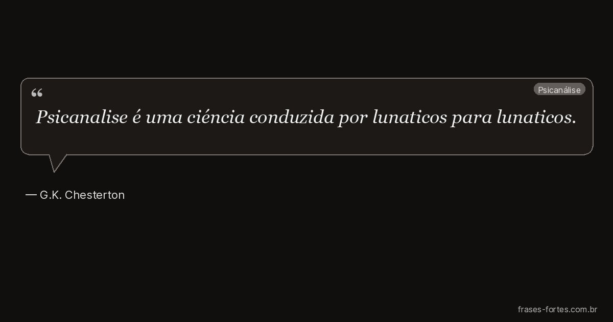 Frase de G.K. Chesterton