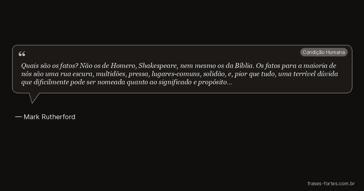 Frase de Mark Rutherford