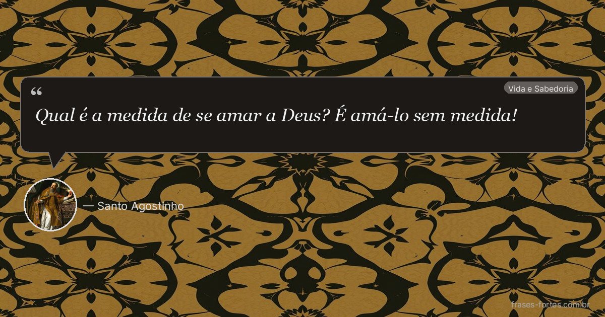 Frase de Santo Agostinho