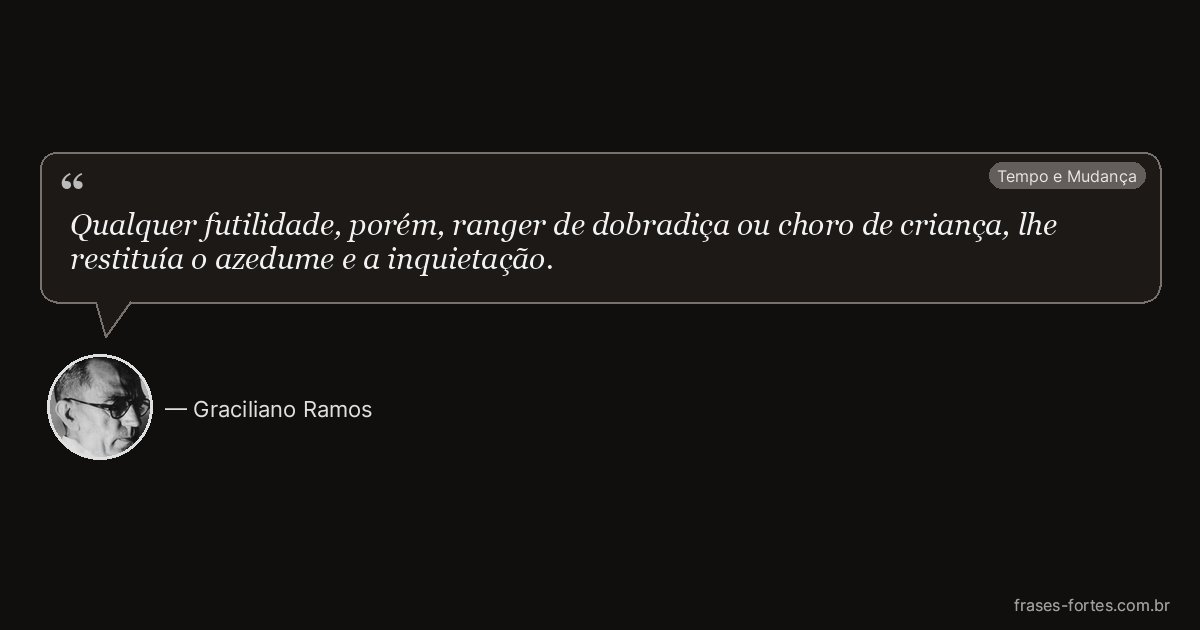 Frase de Graciliano Ramos