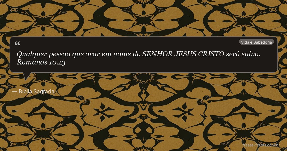 Frase de Bíblia Sagrada