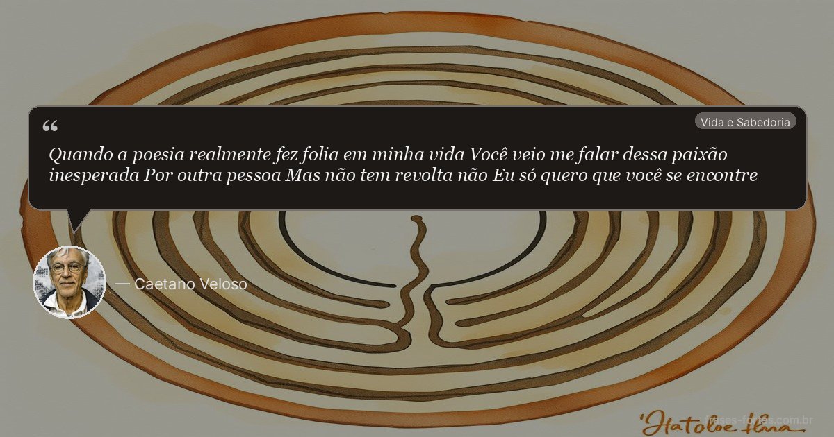 Frase de Caetano Veloso