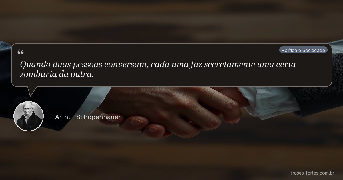 Frase de Arthur Schopenhauer