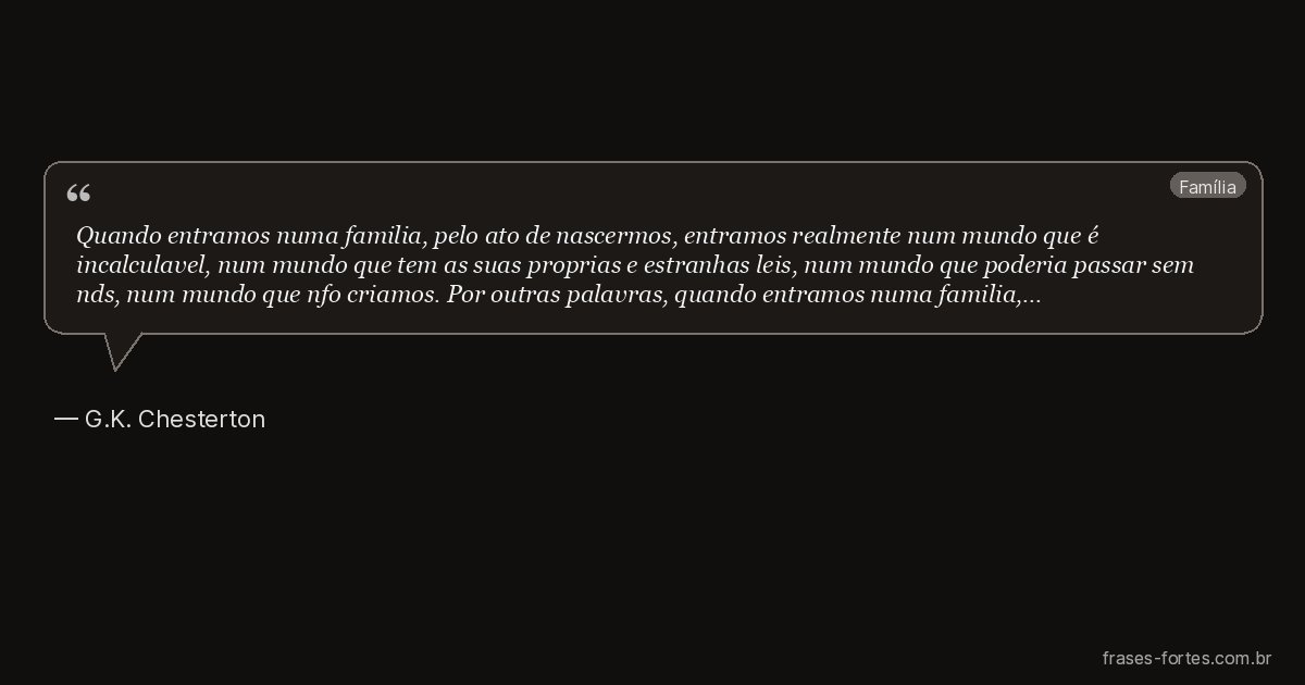 Frase de G.K. Chesterton
