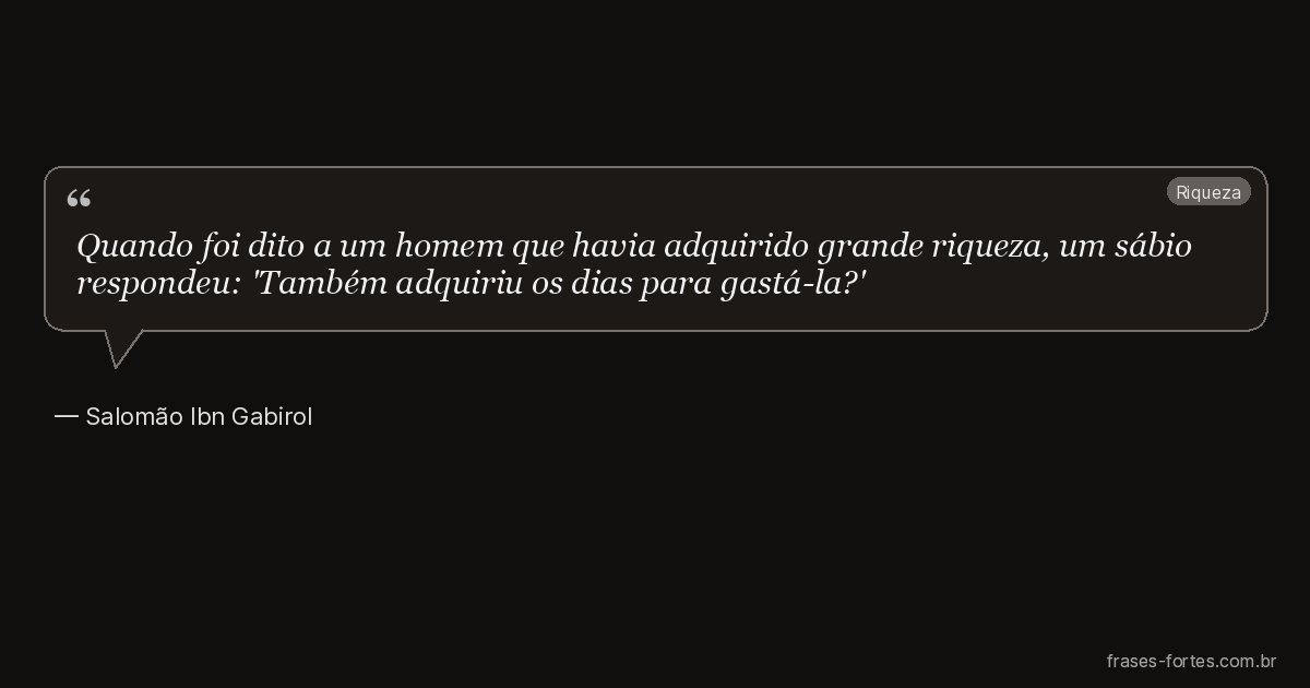 Frase de Salomão Ibn Gabirol
