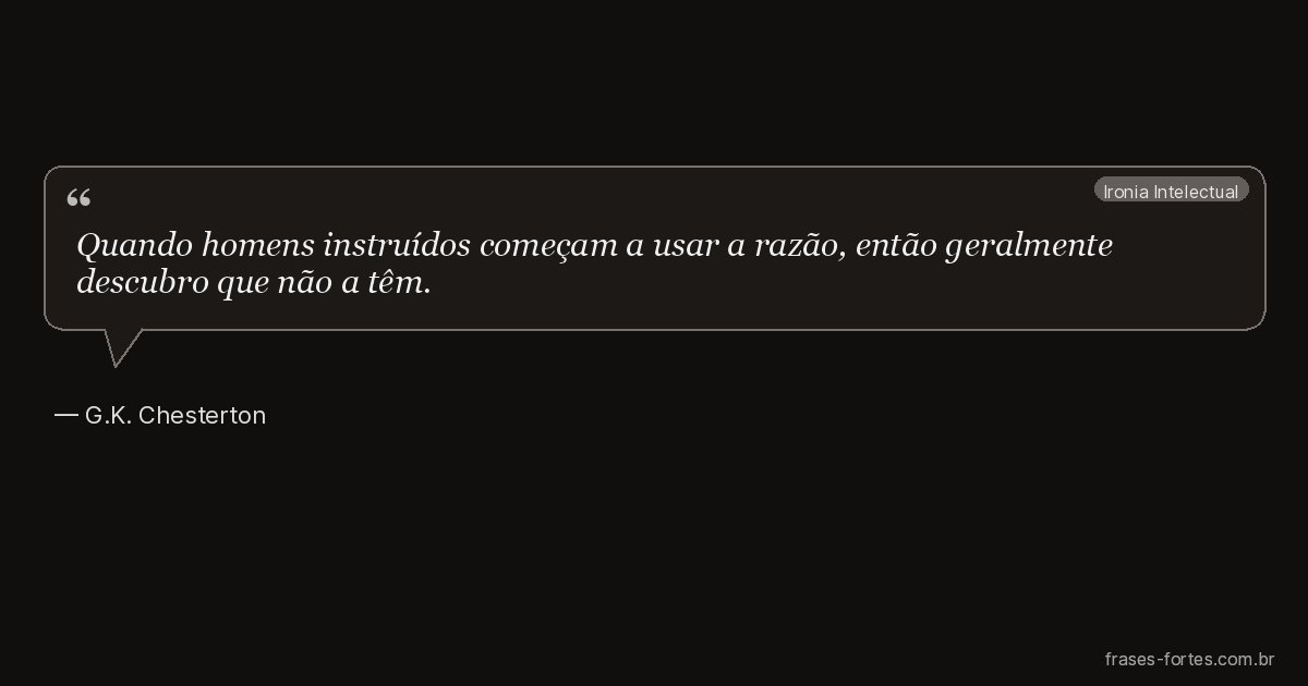 Frase de G.K. Chesterton