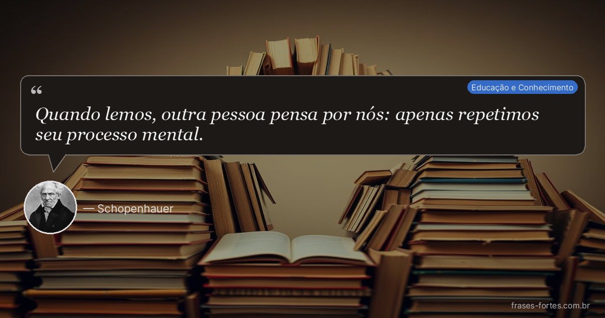Frase de Schopenhauer