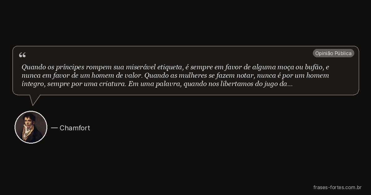 Frase de Chamfort