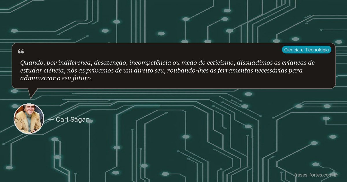 Frase de Carl Sagan