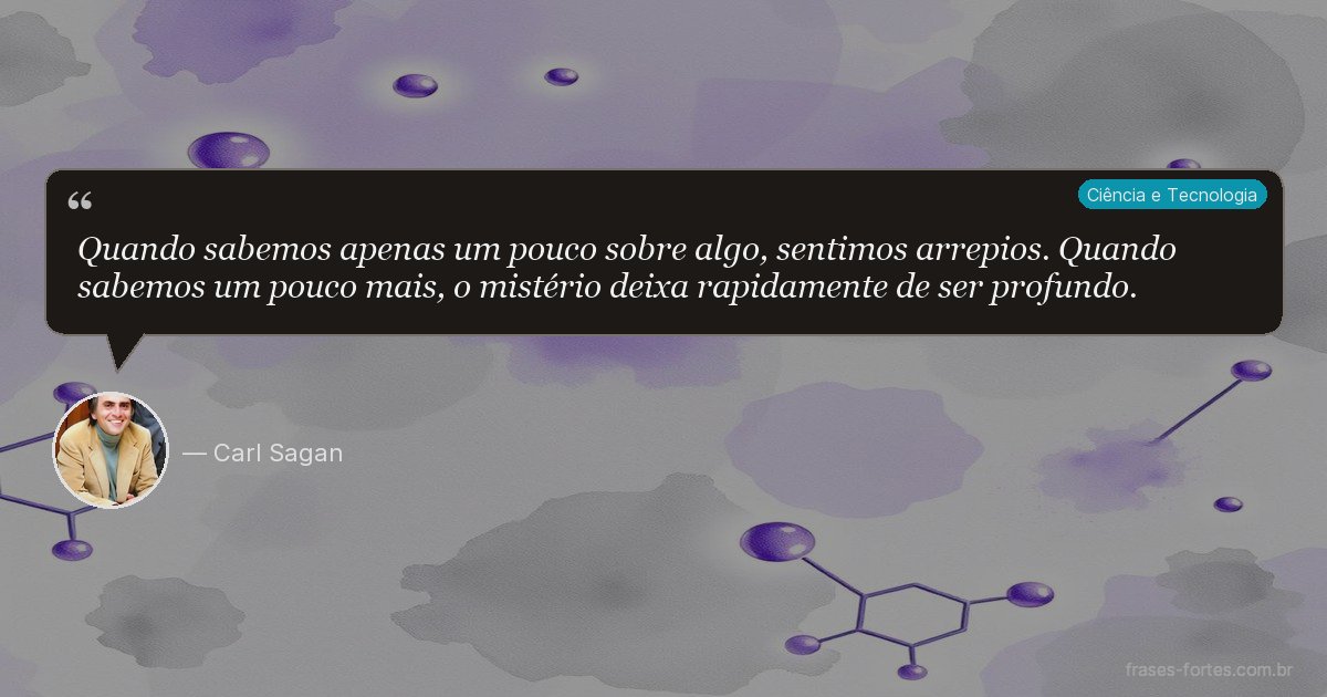 Frase de Carl Sagan