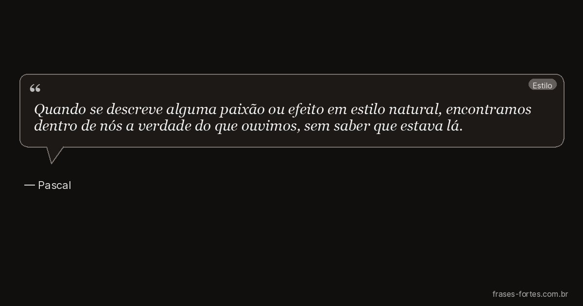 Frase de Pascal