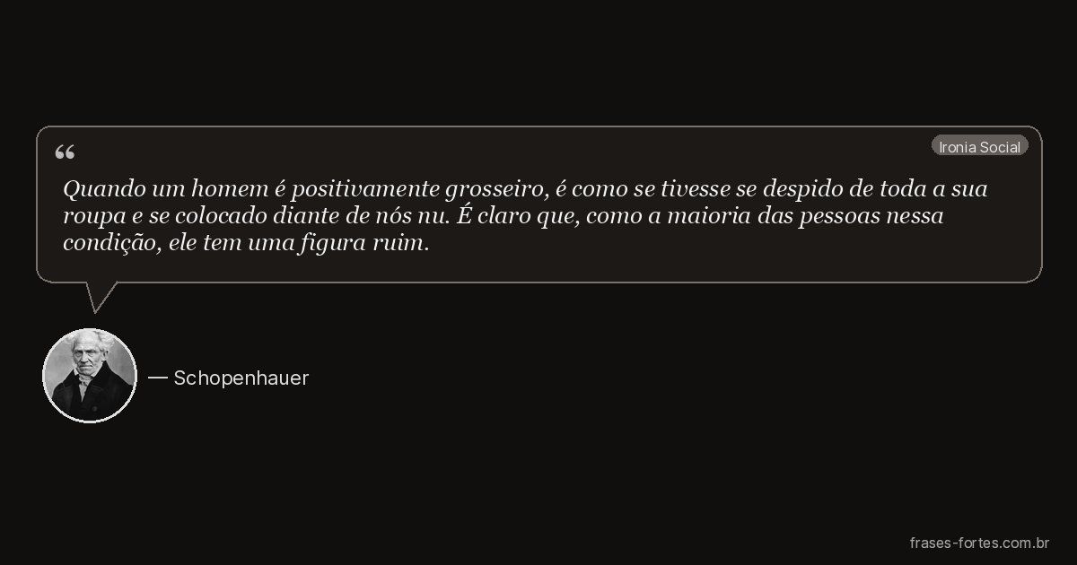 Frase de Schopenhauer