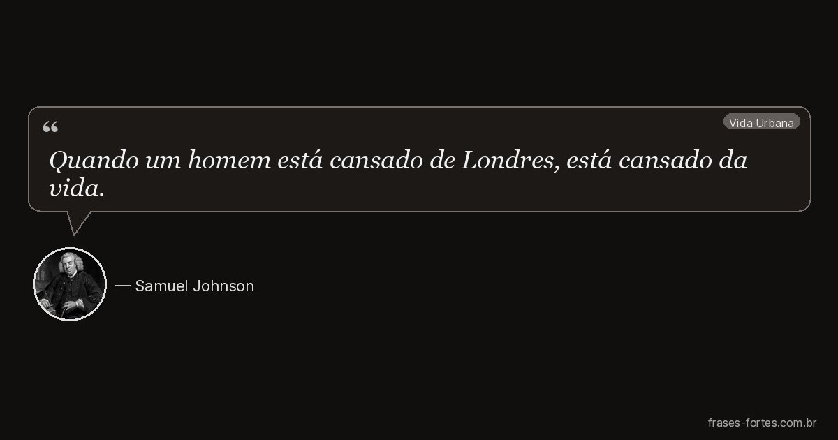 Frase de Samuel Johnson