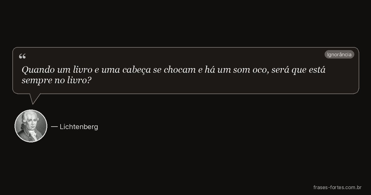 Frase de Lichtenberg