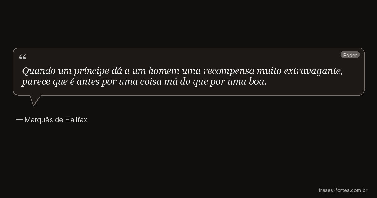 Frase de Marquês de Halifax