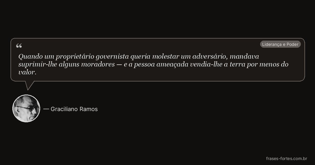 Frase de Graciliano Ramos