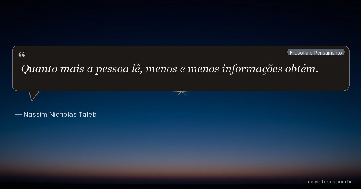 Frase de Nassim Nicholas Taleb