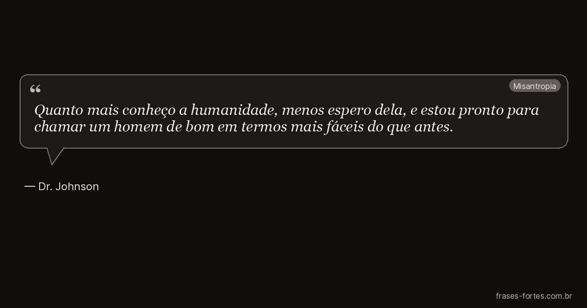 Frase de Dr. Johnson
