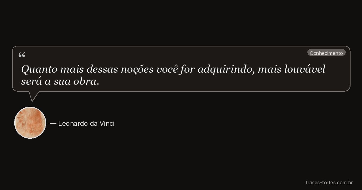 Frase de Leonardo da Vinci