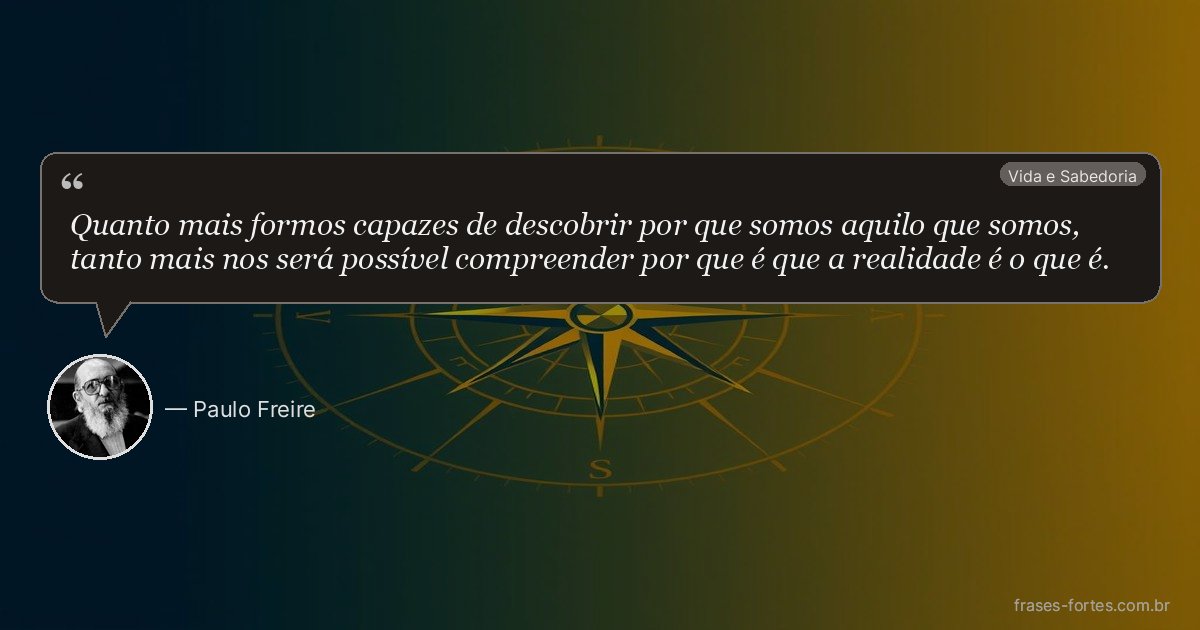 Frase de Paulo Freire