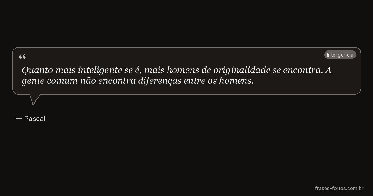 Frase de Pascal