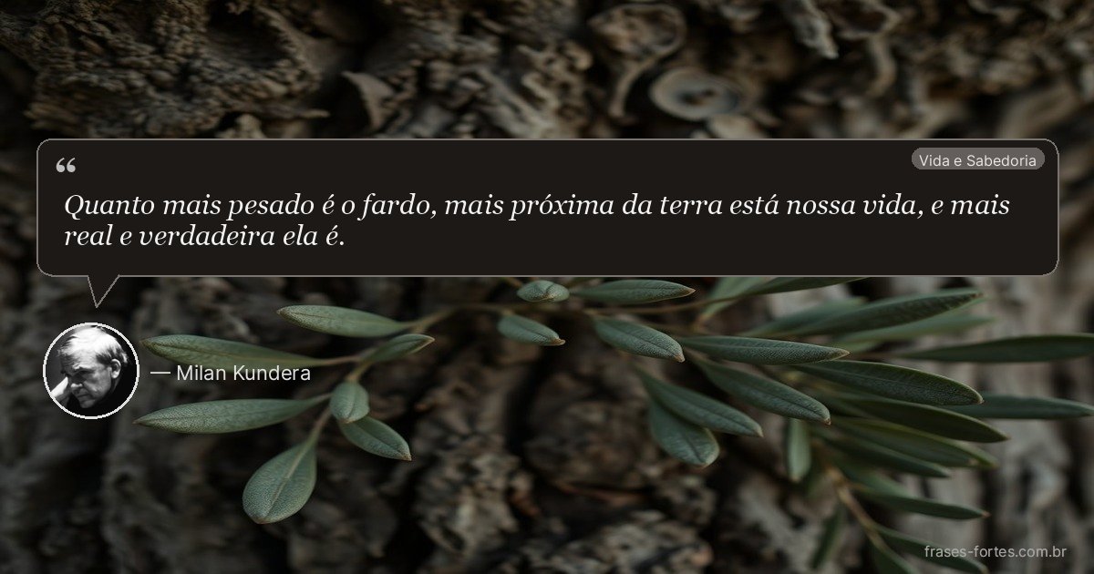 Frase de Milan Kundera